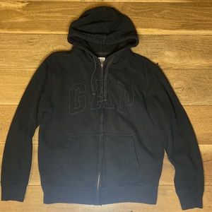 Black gap zip up hoodie